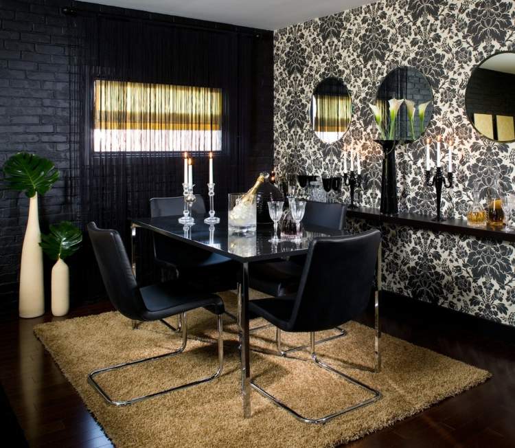 decoration dining room black golden