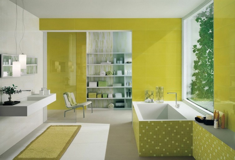 green bathroom decoration