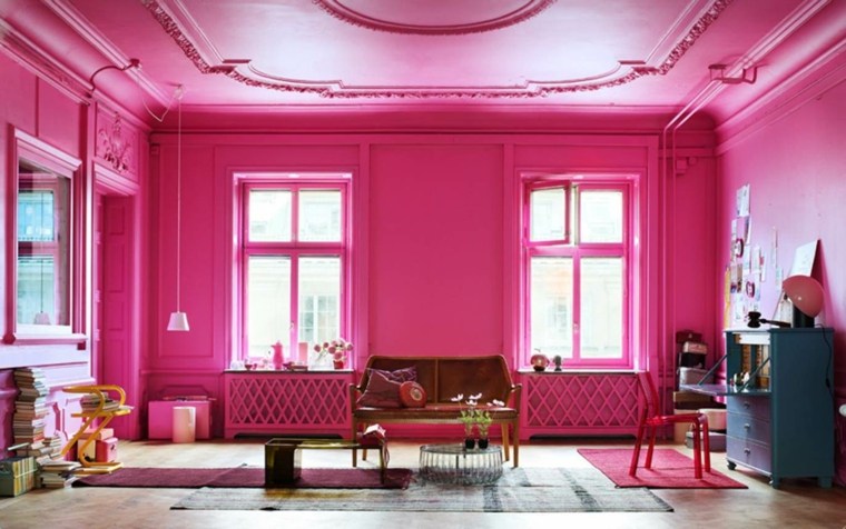 elegant pink living room decoration