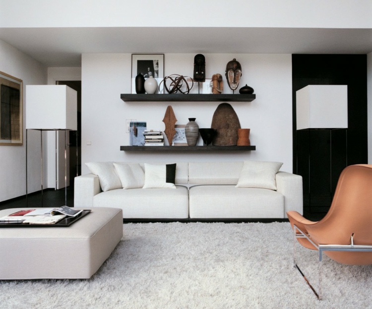 white modern living room decoration