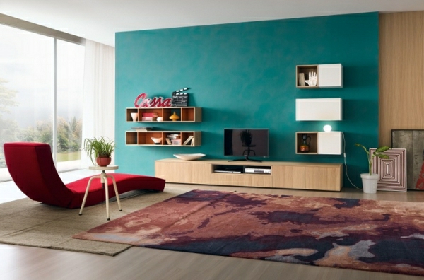 modern living room furniture integrated tv cabinet