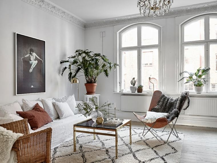 Scandinavian style interior living room photo