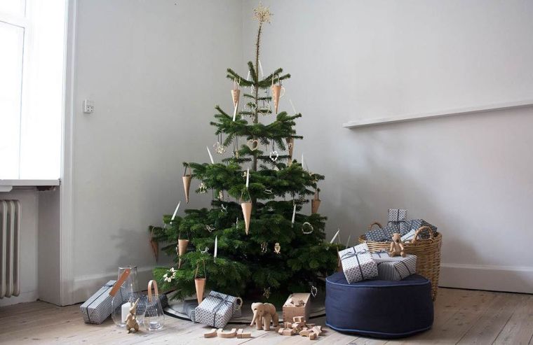 hus christmas dekorasjon natur tre ornamenter papir diy