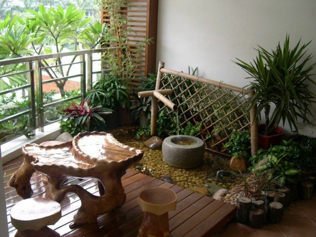 japanese style decoration balcony