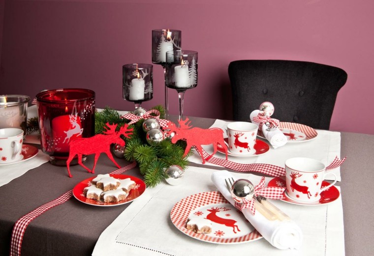 christmas table decoration modern idea