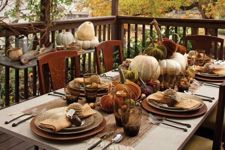 decoration table autumn vegetables