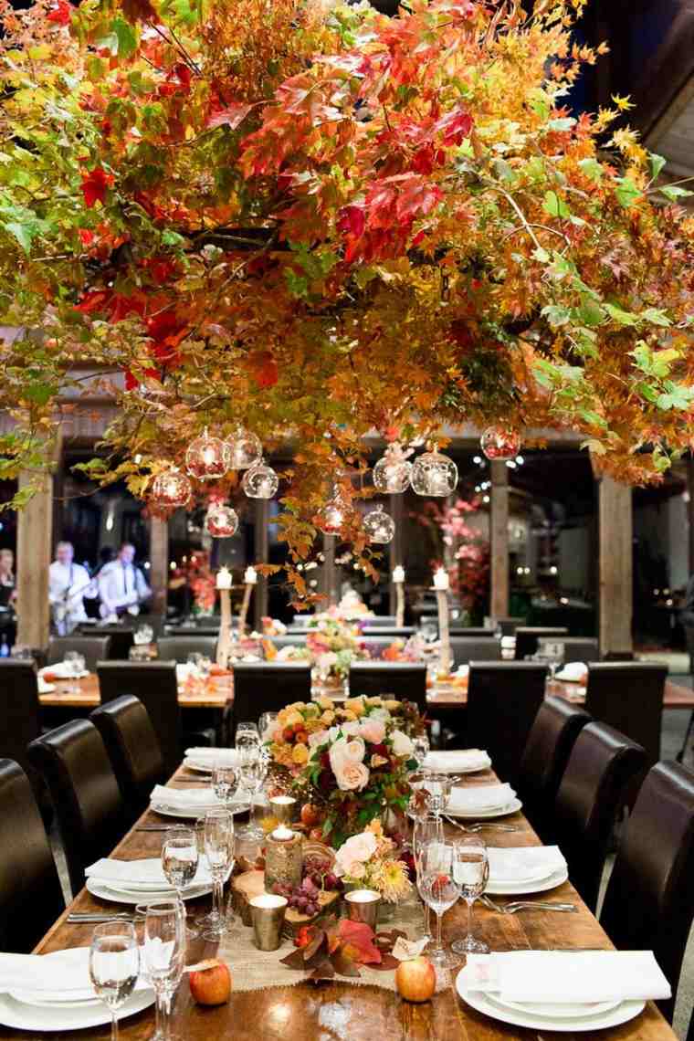 autumnal decorations wedding tables