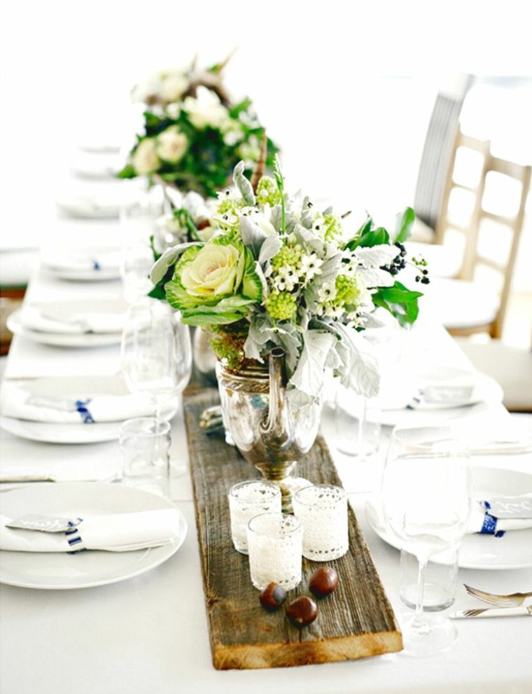 land bryllup bord centerpiece