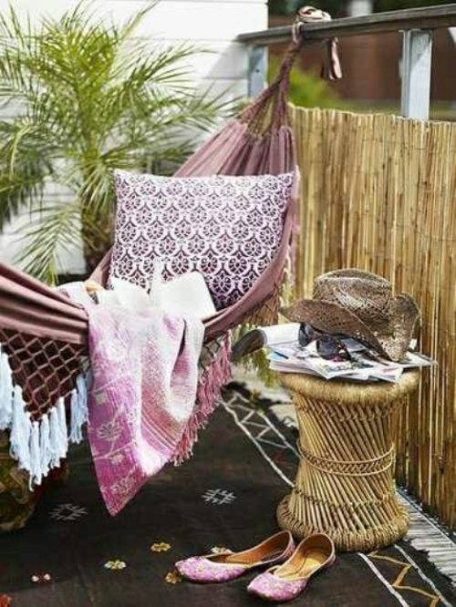 bohemian chic summer terrace decoration