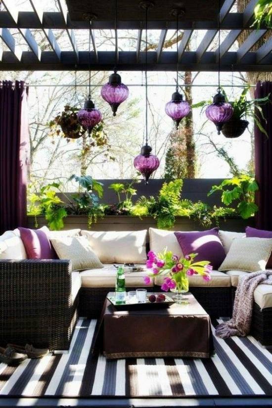 decoration terrace romantic idea