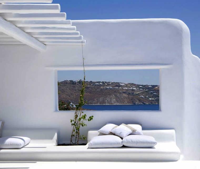 decoration terrace greece islands white