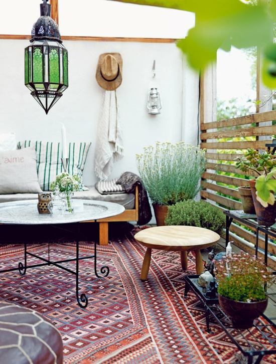 Moroccan terrace decoration carpet