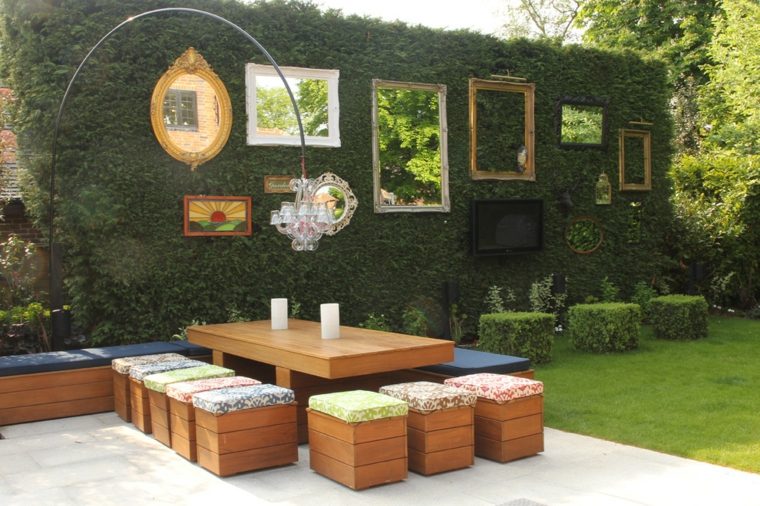 idea deco terrace frame outdoor mirrors