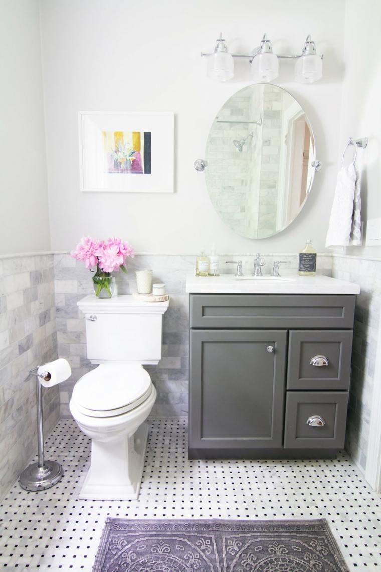 hiasan tandas idea perabot kelabu kelabu hitam dan putih cermin hiasan bunga