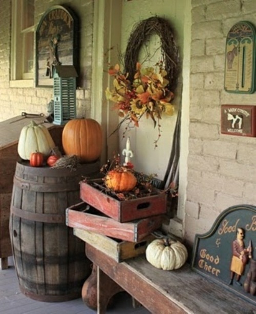 autumn veranda decoration