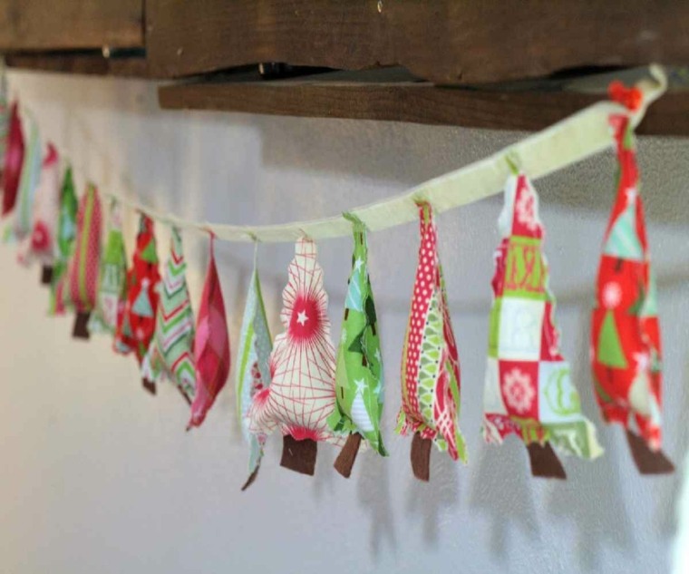 christmas decorations to make oneself fir trees fabric