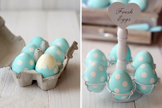 decorate pints blue eggs