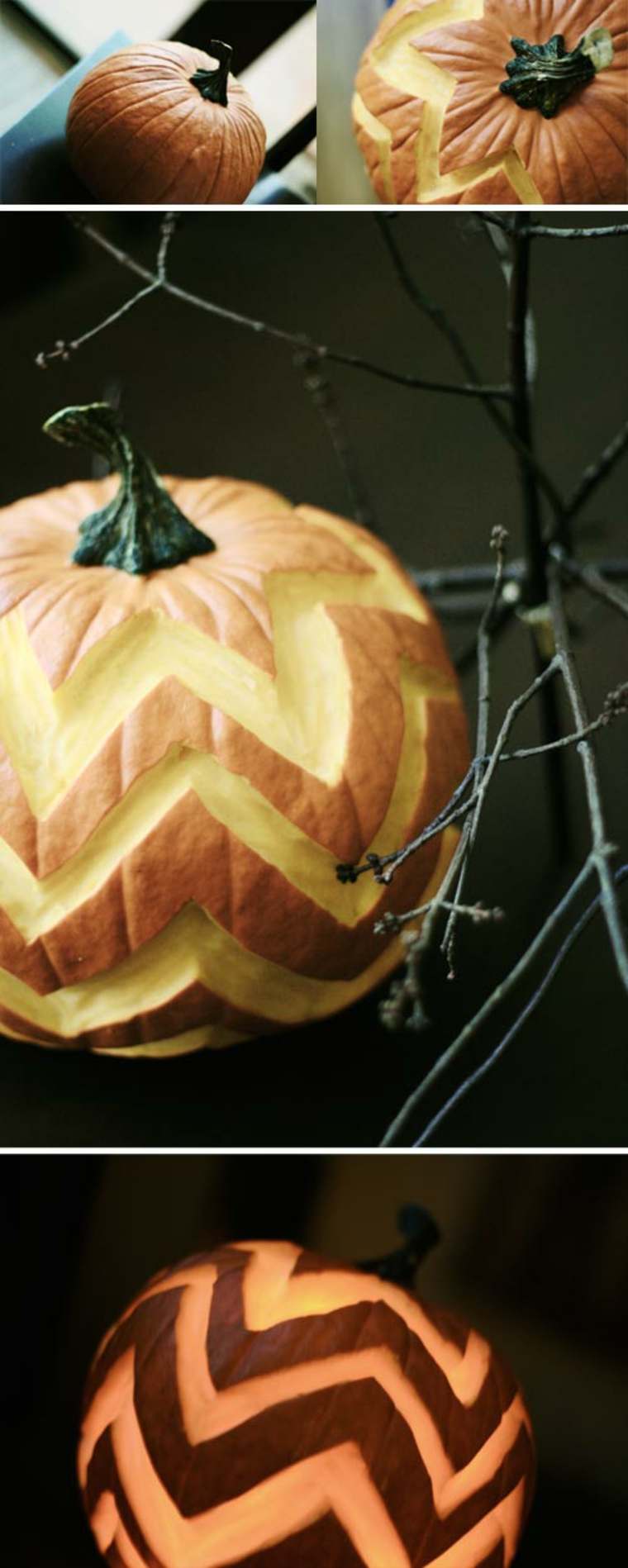 dekoracija halloween prvotne ideje oranžna buča okrasite bučo za noč čarovnic