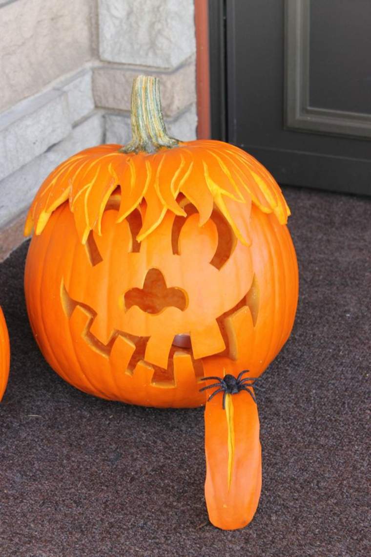 decorate a pumpkin for halloween original deco idea