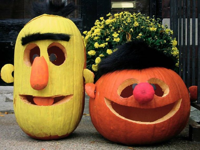 decoration pumpkin halloween idea original character sesame street