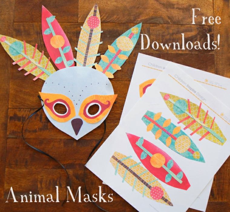 child disguise halloween idea mask paper cardboard bird