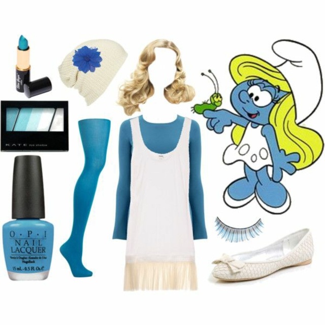 original halloween costume Smurfette simple idea last minute