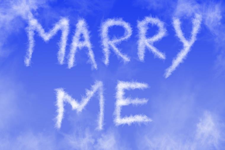 application-in-marriage-sky-plane proposal romantic