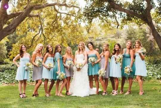 bridesmaid dress blue azure clear