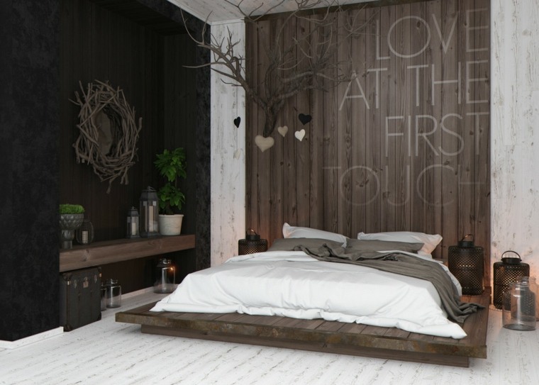 style deco countryside chic modern bedroom decoration