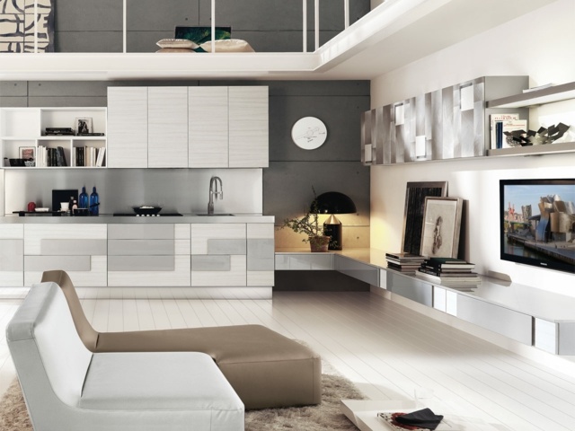 kitchen design white gray