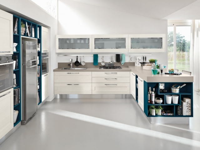 green white kitchen design