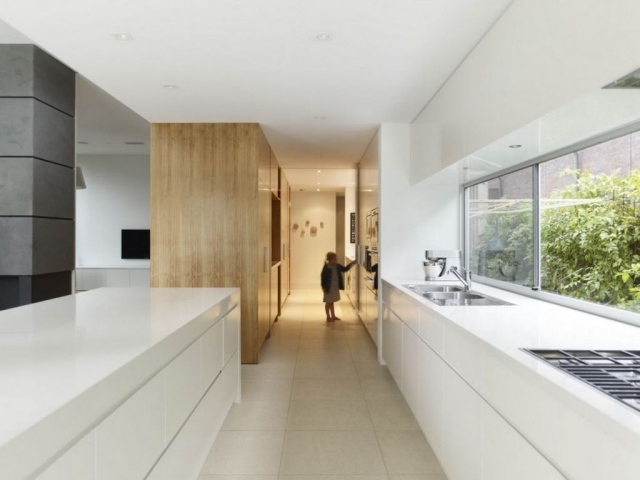 minimalist kitchen design white-wood-concrete