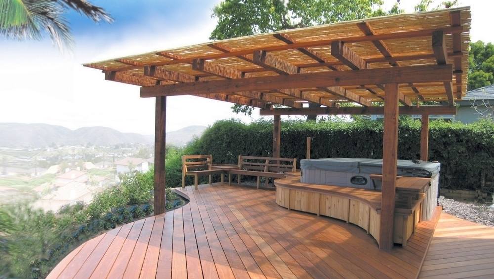 terrace red cedar idea coating trend outdoor pose wooden terrace