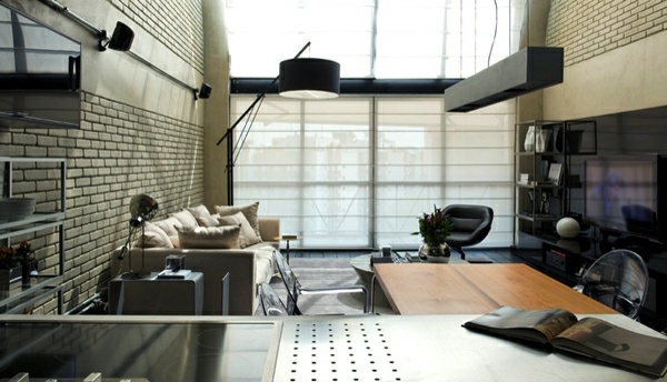 minimalist industrial design contemporary apartment