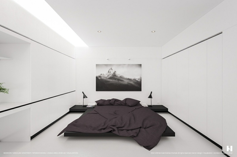 interior design modern bedroom bed idea frame wall chalkboard