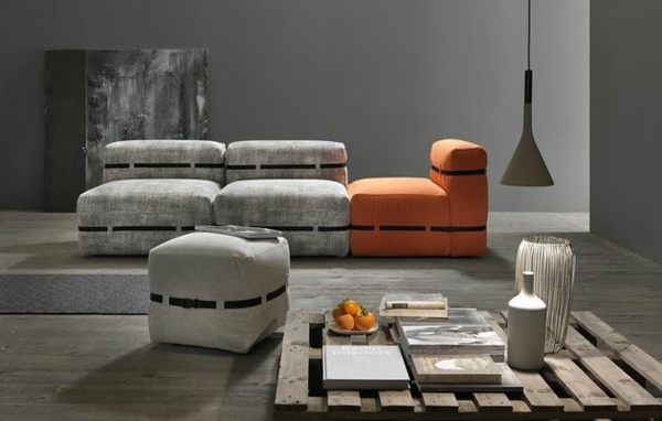 italiensk design koselig sofa stue