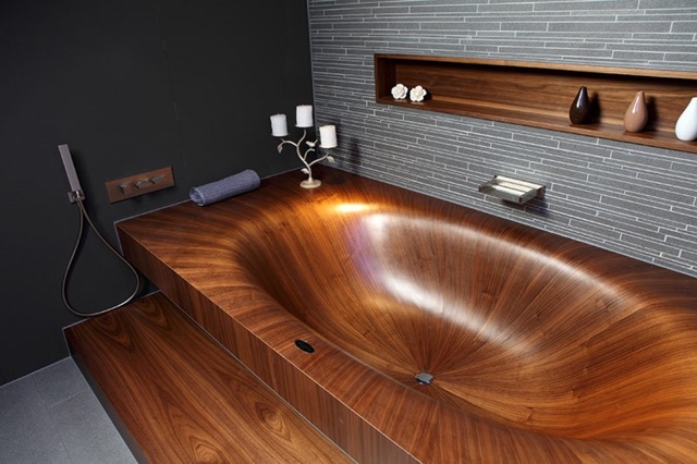 design bathtub elaborate wood