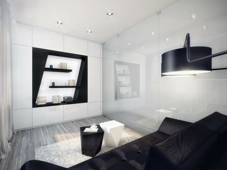 original living room design black white