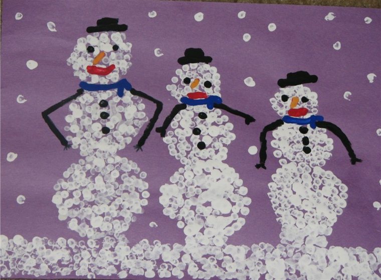 snowmen drawing idea decorate christmas wall