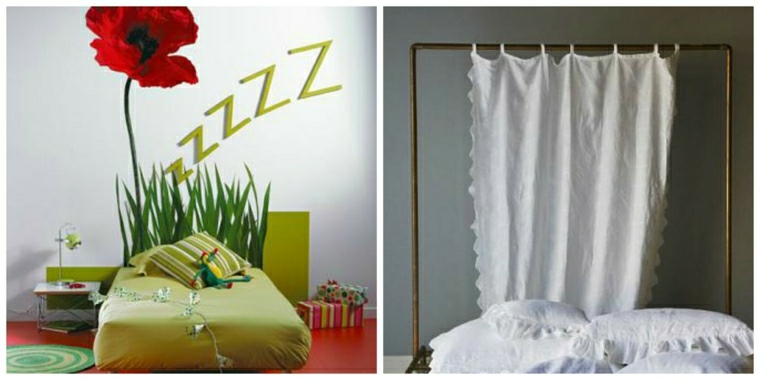 idea headboard drawing wall wallpaper curtain