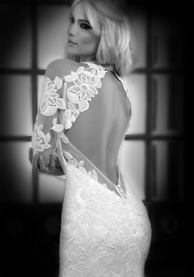 detail back lace wedding dress