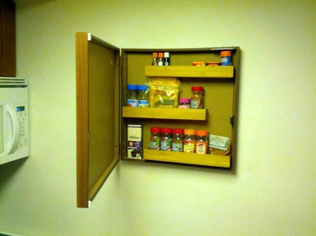 two photo frames form a concealed closet