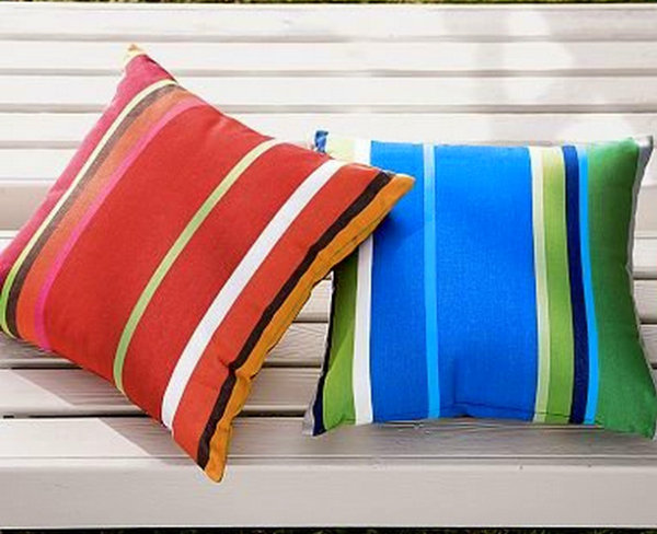 two multicolored cushions decoration