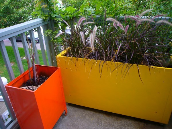 two large pots for plants