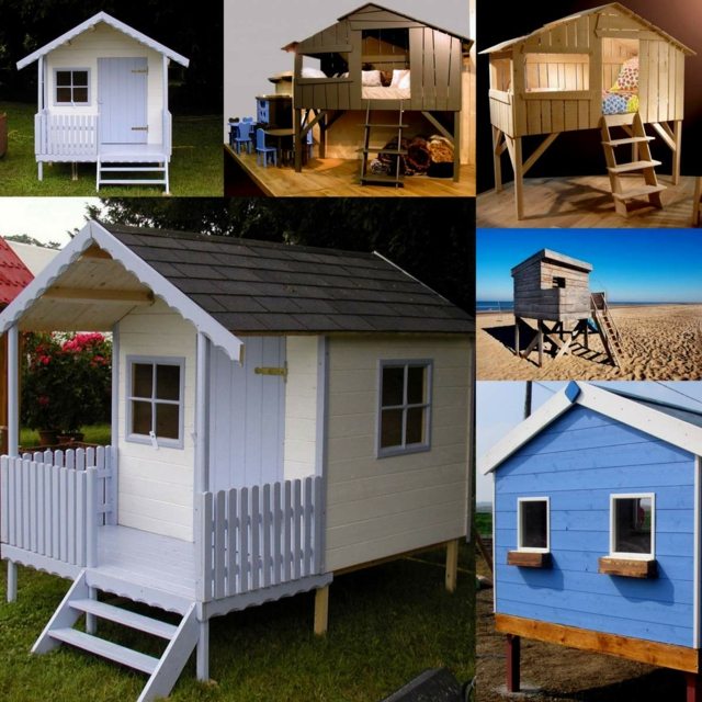 different children's garden huts