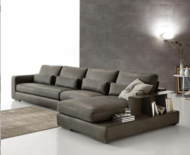 sofa mewah kelabu sudut reflektif lantai pelland