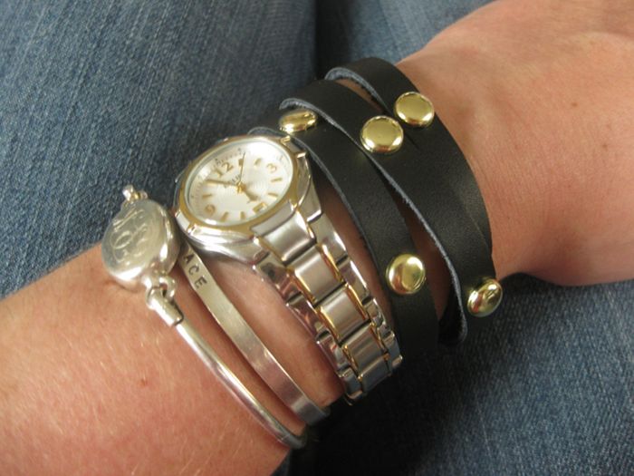 How to wear a diy bracelet beads black leather accessories