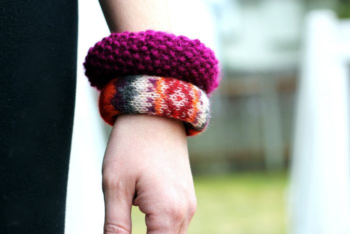 diy bracelet fabric sweater use modern accessories to do it yourself