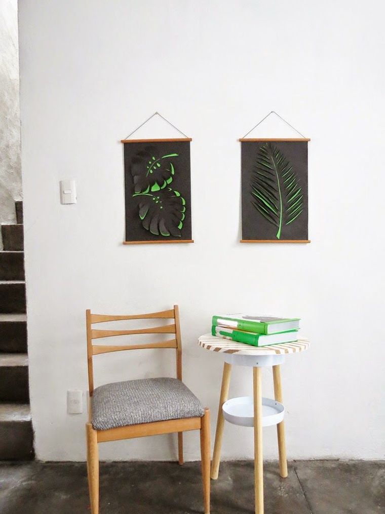 diy wall deco natur att göra själv papper zen atmosfär