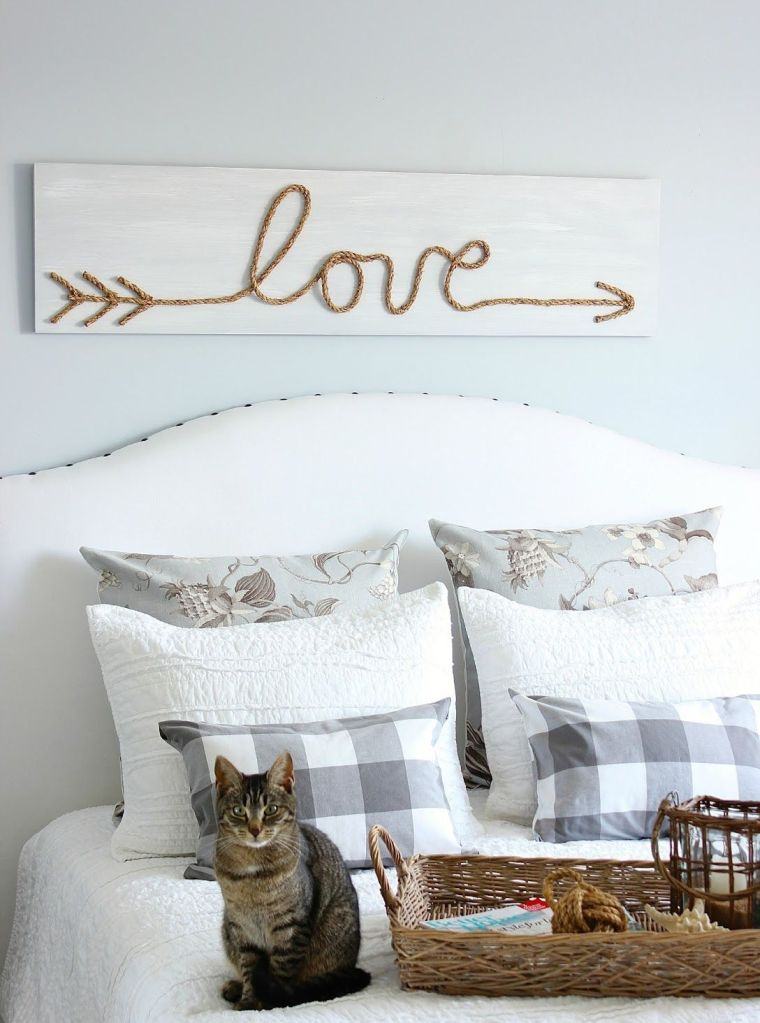 DIY Wall Deco Spalnica Letters Rope Wood Panel